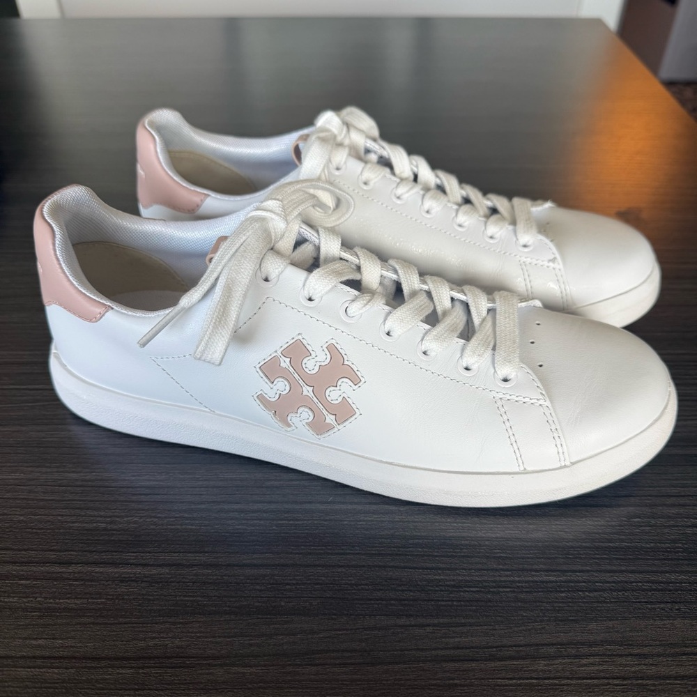 Tory Burch White Sneakers with Pink Details
